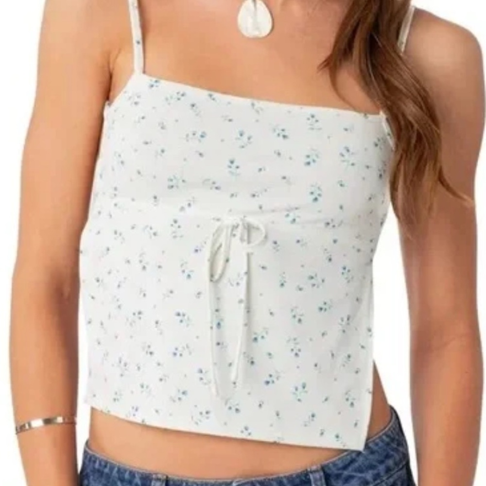 Edikted White Floral Camisole Top
